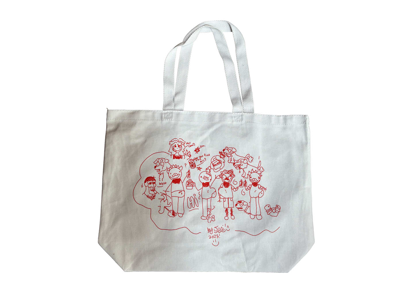 Juniper's Dad's friends tote bag
